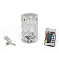 Křišťálová lampa LED - dotyková ve tvaru sklenice (vázy) stolová + dálkové ovládání - 16 barev (12,5cm)