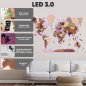LED mapa na stenu 3D drevená s RGB LED podsvietením (App mobil + diaľkové) - 200cm x 120cm
