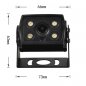 Rear reversing camera AHD waterproof IP67 with FULL HD + 4 powerful white LED lights