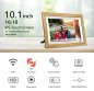 Photo frame digital electronic 10,1" - wooden picture frame (photo + video) - 16GB memory