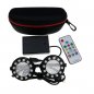 Kacamata Cyberpunk bercahaya LED bulat warna RGB + remote control