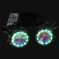 Kalejdoskopiska LED -lysande Steampunk -glasögon RGB -färg + fjärrkontroll