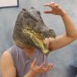 Krokodillemaske - Alligator (Croc) ansiktshodemaske i silikon for barn og voksne