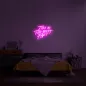 LED Logo on the wall - 3D lighting pattern BEST PARTY 75 cm