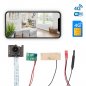 4G SIM サポート付きピンホール カメラ フル HD + WiFi / P2P + IR LED 5m + 145° 魚眼レンズ