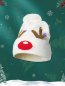 सर्दियों के लिए पोम पोम टोपी - एलईडी लाइट से बीनी को रोशन करें - रूडोल्फ