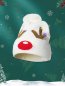 Pom pom hat for winter - Light up beanie with LED lights - RUDOLPH