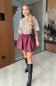 Dámská kožená sukně - bordó barva - VESALUNA - fashion Julzz