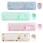 Set tastiera e mouse wireless WiFi - Design elegante in rosa