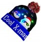Pom pom beanie - Winter christmas hat LED light up - COOL X-MAS