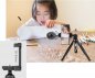 Tripod for vloggers - SET for smartphone with LED light and external microphone