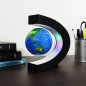 Lampe globe terrestre en lévitation avec lumière LED colorée + support design