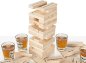 Jenga věž dřevěná se 4 skleničkami na shoty - společenská párty hra pro 2 - 4 hráče