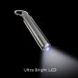 Mini linterna LED como llavero de acero inoxidable