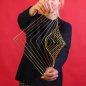 Hlavolam kinetický spinner Square Wave - Kinetická kovová umělecká dekorace