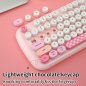 Set tastiera e mouse wireless WiFi - Design elegante in rosa