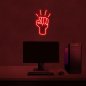 LED-Leuchtschild an der Wand 3D Neon - Faust 50 cm