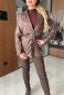 Dámska bunda z kvalitnej ekokože - hnedá farba - VIVENNA - fashion Julzz