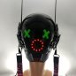 LED Rave Helmet - Cyberpunk Party 4000 с 12 разноцветными светодиодами