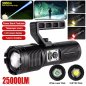 Světlomet - LED baterka + teleskopický ZOOM + LED displej + 3 režimy světla až do 3000m