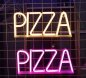 PIZZA - Duvarda LED ışıklı neon reklam logosu afişi