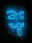 Neonové masky Anonymous - Modrá