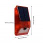 Sensore di allarme solare - lampada IP65 impermeabile 6 modalità + rilevamento del movimento + telecomando