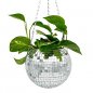 ミラーボール植木鉢ホルダー - 直径 20 cm の吊り下げ用フラワーミラーボール