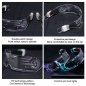 LED party glasses (transparent) CYBERPUNK - color changing