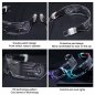 Lunettes de fête LED (transparentes) CYBERPUNK - changement de couleur