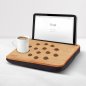 Multifunktionale Tablet-Unterlage aus Holz (iPad) mit Kissen