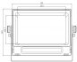 Contenitore metallico per monitor stagno 7" LCD per navi/yacht/macchine con protezione (IP68) + 4 ingressi per telecamere VGA