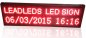 LED moving message display - red 136 x 40 cm