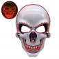 LED knipperend gezichtsmasker SKULL - rood