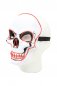 LED knipperend gezichtsmasker SKULL - rood