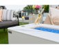 Luxury ceramic table + gas fireplace (propane) portable outdoor - White