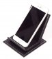 Mobilno stojalo - luksuzno usnjeno stojalo za pametni telefon črne barve
