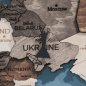 Svetovni spomeniki 15 kosov - potisnite zatiče na lesene zemljevide