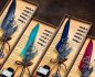 STEAMPUNK Pen set - feather pen + 5 nibs - Exclusive gift set