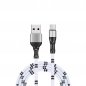Micro USB - สาย USB สำหรับโทรศัพท์มือถือในรูปแบบไม้ไผ่และความยาว 1 ม