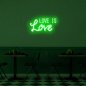 Logo LED cahaya 3D di dinding - Love is Love 50 cm