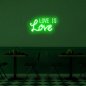 Logo LED lampu 3D di dinding - Love is Love 50 cm