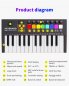 デジタルピアノ電子 - 25 MIDI キー + 8 ドラムパッド - Bluetooth 付きキーボード