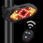 Rear light for a bicycle with turn signals wirelessly with 32 LEDs + sound effect 120 dB