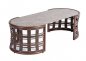 Salon de jardin en rotin - Ensemble de mobilier moderne pour 5 personnes + table basse