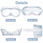 Transparent protection glasses fully closed with valves + Anti-fog