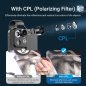 Microscópio de celular (smartphone) com filtro CPL e ampliação de 200x + iluminação LED
