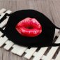 Textilfarbene Gesichtsmasken Lippen aus 100% Baumwolle