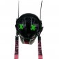 Hełm LED Rave - Cyberpunk Party 4000 z 12 wielokolorowymi diodami LED