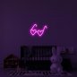 3D-Inschriften an der Wand - LED-Herzbrille 50 cm